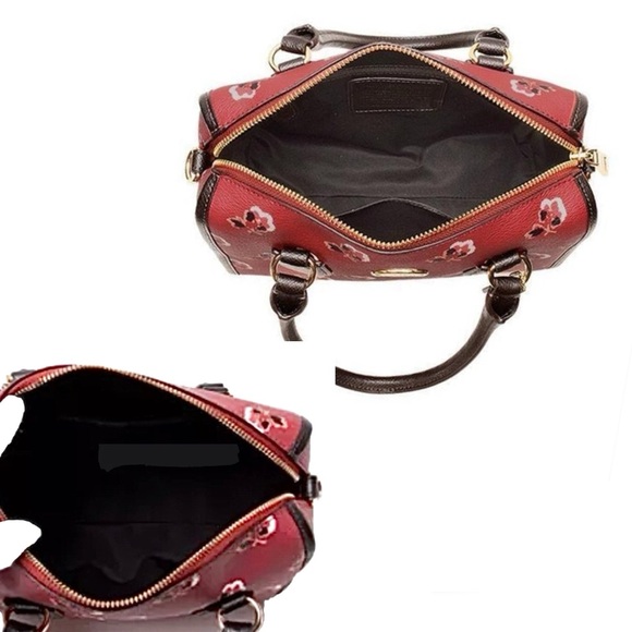 🌹Coach Bramble Rose Mini Bennett Leather Berry Satchel Crossbody MINT COND! - Picture 10 of 13